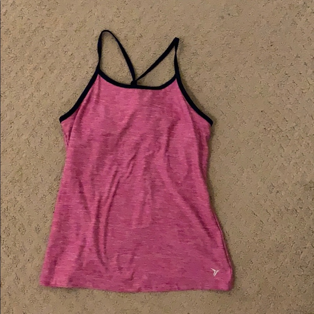 Pink athletic tank top